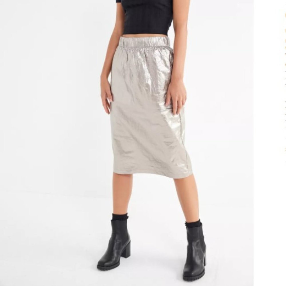 Stussy Vera Metallic Midi Skirt sz XS
